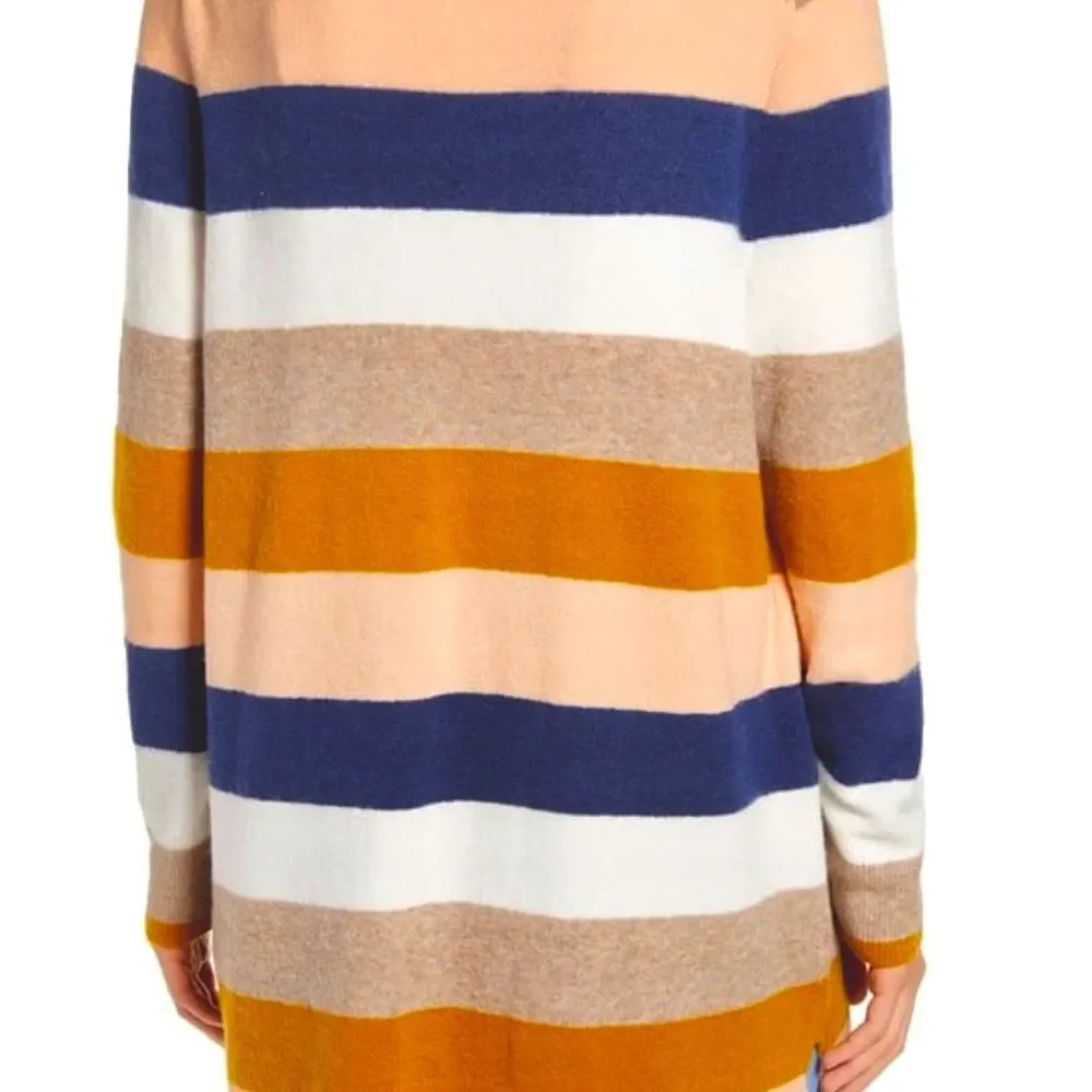 🌟 Madewell Kent Stripe Alpaca Blend Cardigan in Bengali Indigo Sz XS-M - Picture 6 of 6